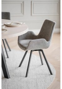 Sivé čalúnené jedálenské kreslá v súprave 2 ks Norwell – Rowico