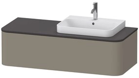 DURAVIT Happy D.2 Plus závesná skrinka pod umývadlo pod dosku (umývadlo vpravo), 1 zásuvka, 1300 x 550 x 354 mm, kameňovo šedá matná lakovaná, HP4942R9292