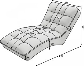 Relaxačné kreslo - leňoška NANA, zelená (kronos 19)