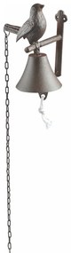 Liatinový nástenný zvonček s motívom vtáčika Esschert Design Cutie Bird