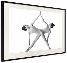 Artgeist Plagát - Yoga [Poster] Veľkosť: 45x30, Verzia: Čierny rám s passe-partout