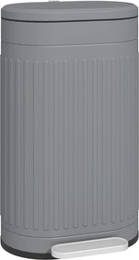 HOMCOM 30 l pedálový odpadkový kôš s vyberateľným vnútorným vedrom a tichým soft‑close uzáverom, sivý — 36,5 x 31,2 x 60,8 cm | Aosom