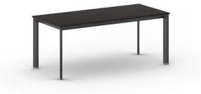 Kancelársky stôl PRIMO INVITATION, čierna podnož, 1800 x 800 mm, wenge