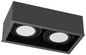 Brosline 1273 - Bodové svietidlo CAGE 2xGU10/18W/230V čierne