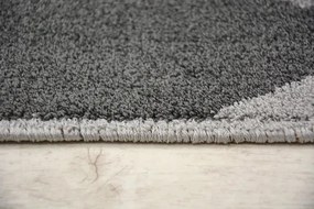 Koberec SENSE Micro 81243 Trojuholníky strieborný/antracit