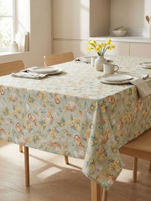 Veľkonočný hranatý obrus 120 x 140 cm - Zajačikovia zelený