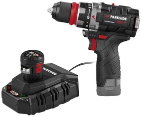 Parkside Performance®  Aku príklepová vŕtačka 12 V Psbsap 12 A1 + Akumulátor 12 V/2,5 Ah Papk 12 2.5 B1 + Nabíjačka 6 A Plgk 12 6.0 B1  (800011523)