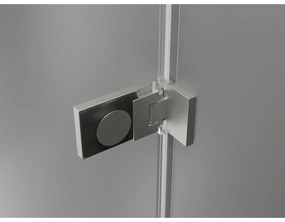 Mexen Lunar-F, skladací sprchový kút ľavý 90 x 80 cm, 8mm číre sklo, oceľový profil, 836-090-080-97-00-L