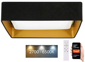 Brilagi-LED Stmievateľné svietidlo VELVET SQUARE LED/36W/230V Wi-Fi Tuya+DO čierna BG0659