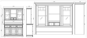 PROXIMA.store - Rustikálny kredenc - nadstavec na komodu 2S.2 - BELLUNO ELEGANTE FARBA: biela