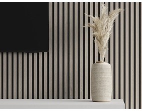 Mexen Lam-F, akustické stenové lamely 275 × 30 cm, plstený podklad 8 mm, technická dyha, dub popolavý, S105-275307-3015-005