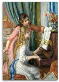 Obraz na plátně Dívka u klavíru - A.Renoir, - 60x90 cm