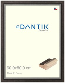 DANTIK rám na obraz 60x80 | AMALFI černá (Plexi Čiré)