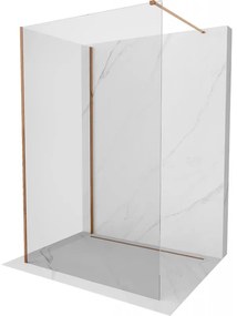 Mexen Kioto sprchová stena Walk-in 135 x 110 cm, transparentná, ružové zlato - 800-135-212-60-00-110