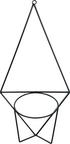 NÁSTENNÝ DRŽIAK NA KVETINÁČ SIMPLY 63X29X17 CM ČIERNA