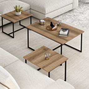 Odkladací stolík Levada Walnut, 3 ks