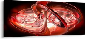 Obraz - červené tvary (120x50 cm)