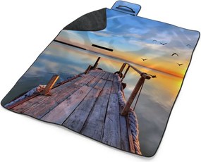 Sablio Plážová deka Mólo a racci: 200x140 cm