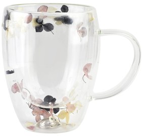 Skleněný hrnek PETER FLOWERS 320 ml čirý