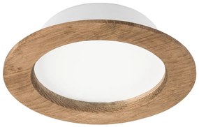 LED Podhľadové svietidlo WOODY SPOT LED/12,5W/230V 3000K orech ? 16 cm