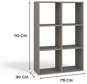Regál Malax 110 cm šedý