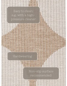 Vnútorný a vonkajší koberec v béžovej a slonovinovej farbe 160x230 cm Duet Bowen – NORTHRUGS