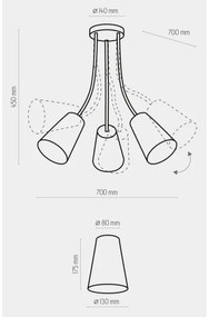 Detský luster WIRE KIDS 3xE27/15W/230V