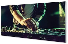Obraz na skle Konzola DJ Headphones 125x50 cm