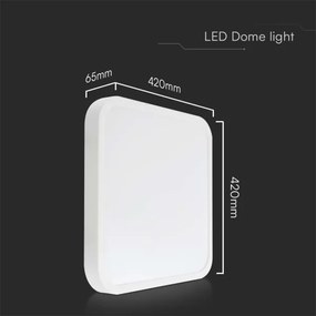 LED Kúpeľňové stropné svietidlo LED/48W/230V 3000K IP44 42x42 cm biela