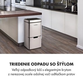 Klarstein Touchless, odpadkový kôš, senzor, 72 l, 4 nádoby, ABS/PP/ušľachtilá oceľ