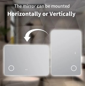 Erga Myra, LED zrkadlo 120x80 cm s kozmetickým zrkadlom 3x zväčšenie, 4598 lm, 3 farby svetla, zadné osvetlenie, ERG-V01-MYRA-1280-00