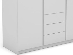 Šatníková skriňa Carlos, biela, 152 cm