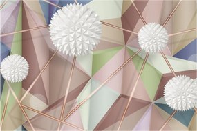 Obraz - 3D Abstrakcia v pastelových farbách (90x60 cm)