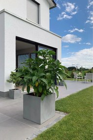 Kvetináč BLOCK, sklolaminát, 40x40x40 cm, betón design