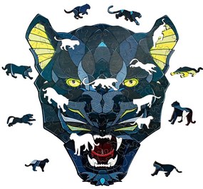 EWA Drevené puzzle v krabičke - Panter