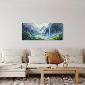 Obraz - Údolie vodopádov (120x50 cm)