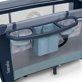 Lionelo - Cestovná postieľka SVEN PLUS modrá