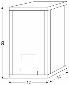 Candellux Čierne fasádne svietidlo Hoya pre žiarovku E27 IP44 21-32270