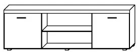 TV stolík/skrinka Salford S8 (slivka + grafit). Vlastná spoľahlivá doprava až k Vám domov. 606015