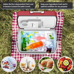 Jago Elektrický chladiaci box 2 v 1, 20 l, červená