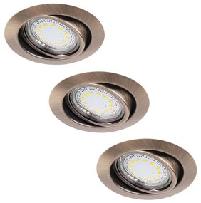 Rabalux 1051 - SADA 3xLED Podhľadové svietidlo LITE 3xGU10-LED/3W/230V