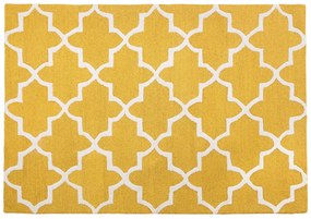 Bavlnený koberec 160 x 230 cm žltý SILVAN Beliani