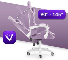 Herné kreslo HC-1000 Purple - zamatová látka