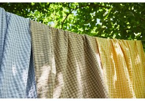 Bielo-svetlomodré predĺžené krepové obliečky na jednolôžko 140x220 cm Bæk&amp;Bølge – JUNA