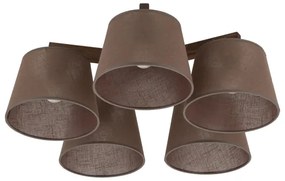 Brilagi - Prisadený luster LATTE 5xE27/15W/230V borovica/hnedá