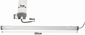 BERGE LED panel LEO čierny - 120cm - 50W - 230V - neutrálna biela