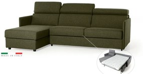 Rohová rozkladacia sedacia súprava na každodenné spanie TAVOLA MINI, zelená (penelope 10)