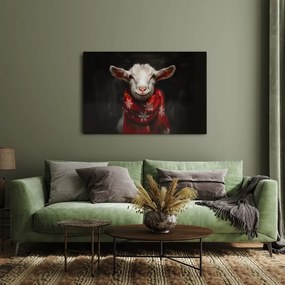 Obraz vianočná koza so šálom