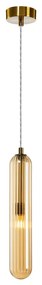 Závesné svietidlo Pax, 1x medové sklenené tienidlo, g