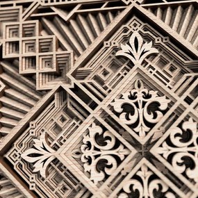 SENTOP | Vyrezávaná drevená 3D mandala na stenu | SENTOP PR0461